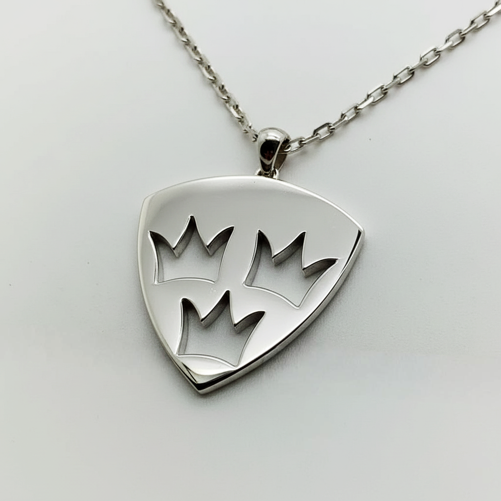 Tre Kronor i äkta Sterling Silver 925